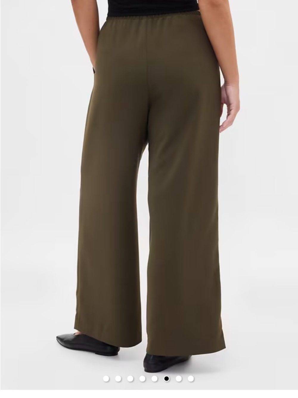 GAP The Easy Pants Wide Leg Pull On Pants NWT Size XS Beige Black Moss Green - Picture 4 of 7